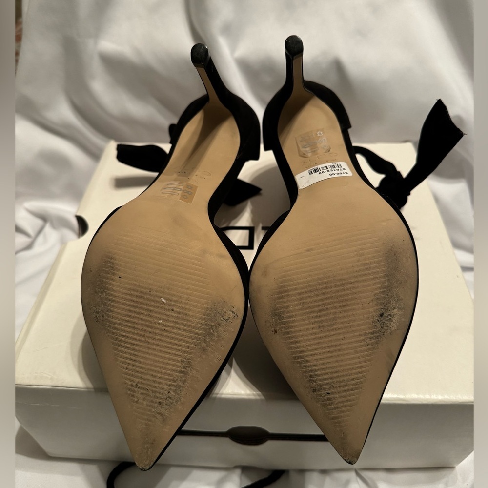 Black Suede ankle tie 4” heels by Aldo - Picture 7 of 7